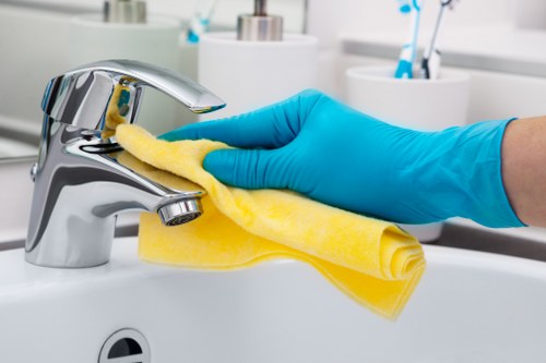 Clean carpeted office space after professional service