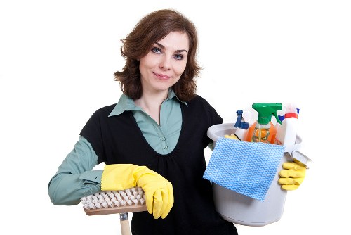 Carpet cleaning preparation in a Romford house